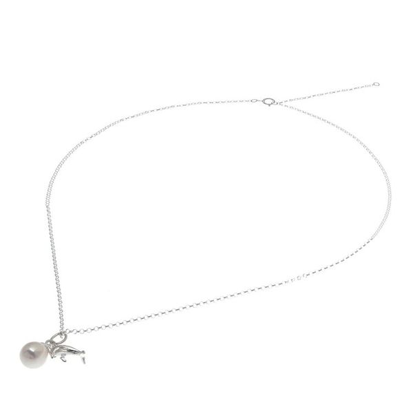 Alternate image for Cultured Pearl Dolphin Pendant Necklace from Thailand Dolphin Glow