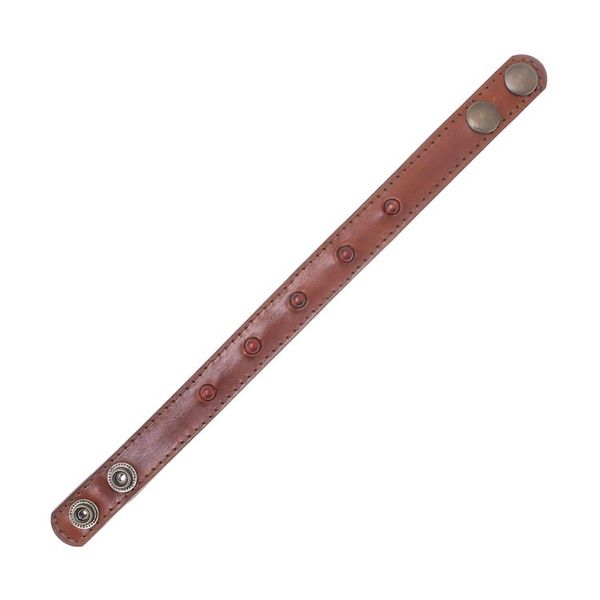 Alternate image for Mens Chalcedony and Leather Beaded Wristband Bracelet Powerful Mind