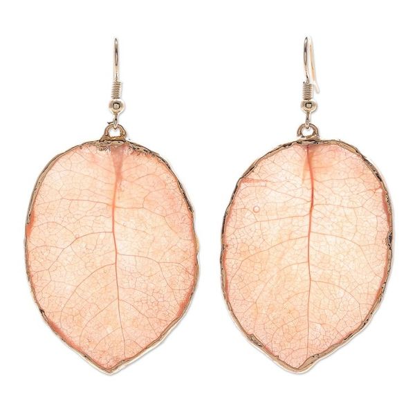 Alternate image for Gold-Plated Bougainvillea Petal Dangle Earrings Bougainvillea Love