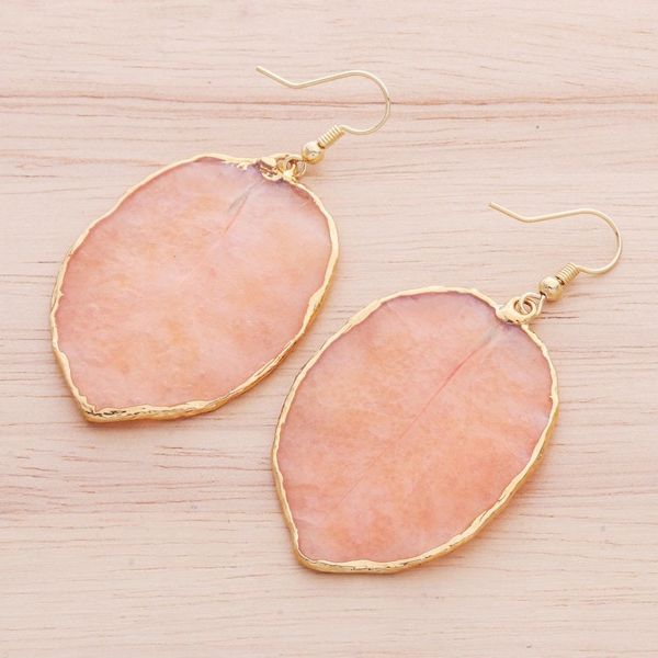 Alternate image for Gold-Plated Bougainvillea Petal Dangle Earrings Bougainvillea Love