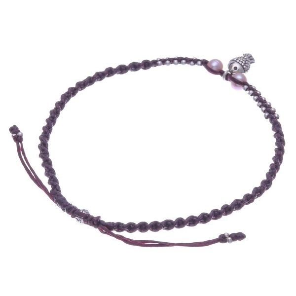 Alternate image for Cultured Pearl and Karen Silver Fish Anklet Summer Getaway