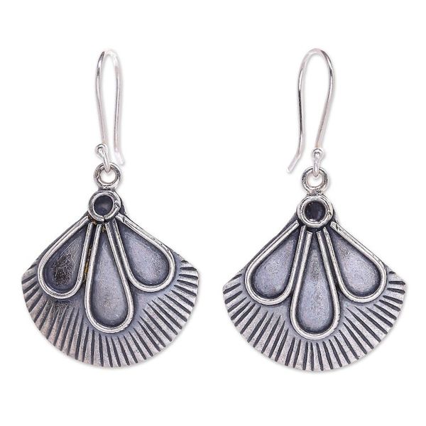 Alternate image for Hand Crafted Sterling Silver Dangle Earrings from Thailand Sunny in Silver