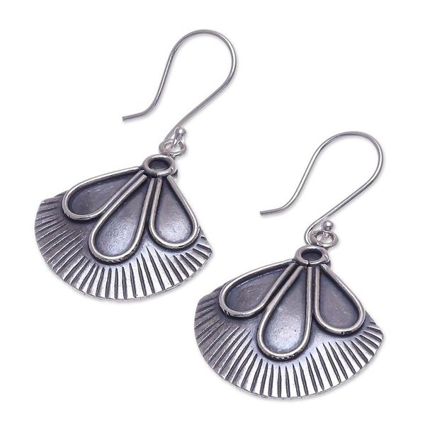 Alternate image for Hand Crafted Sterling Silver Dangle Earrings from Thailand Sunny in Silver