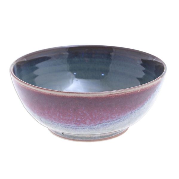 Alternate image for Thai Blue and Red Ceramic Cereal Bowl Happy Harvest