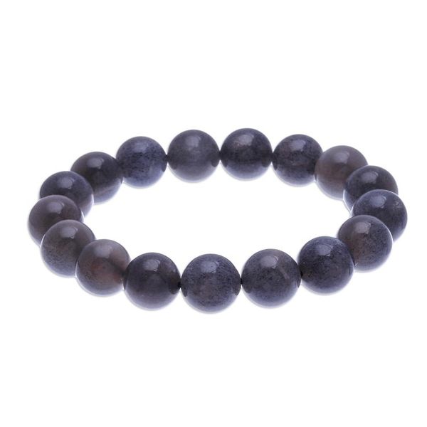 Alternate image for Handmade Moonstone Beaded Stretch Bracelet Grey Sugar Pill