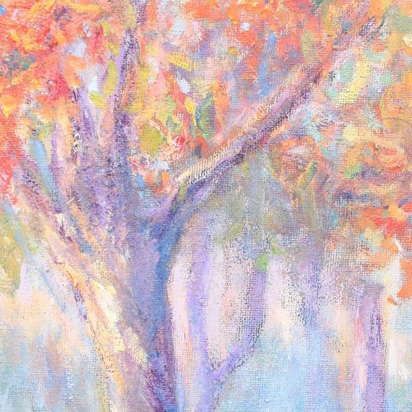 Alternate image for Oil Landscape Painting on Stretched Canvas Flame of the Forest