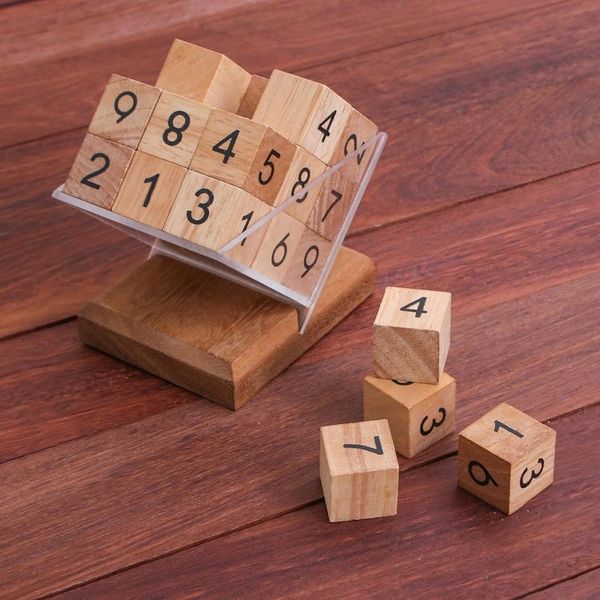 Alternate image for Hand Made Raintree Wood Sudoku Game from Thailand Sudoku Fun