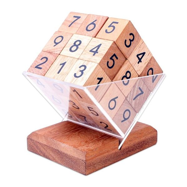 Alternate image for Hand Made Raintree Wood Sudoku Game from Thailand Sudoku Fun