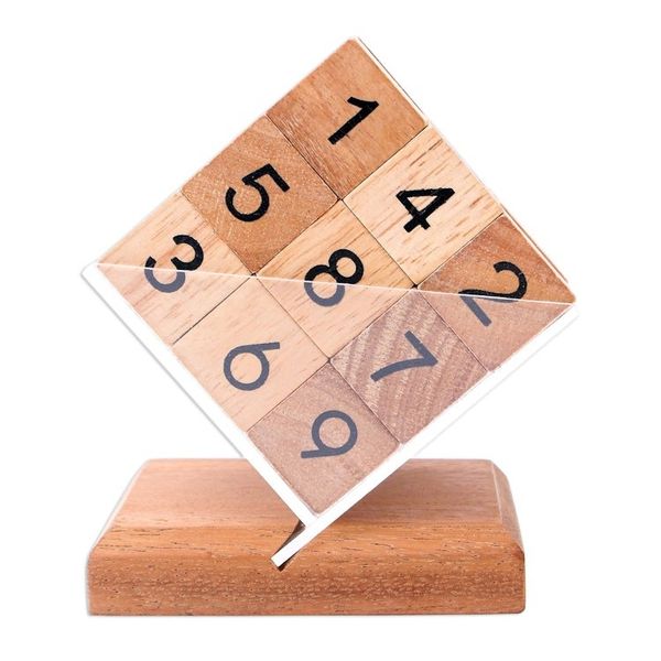 Alternate image for Hand Made Raintree Wood Sudoku Game from Thailand Sudoku Fun