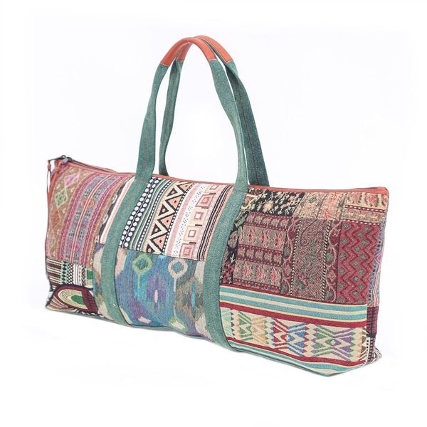 Alternate image for Leather Accented Cotton Blend Yoga Mat Bag Nature Fit