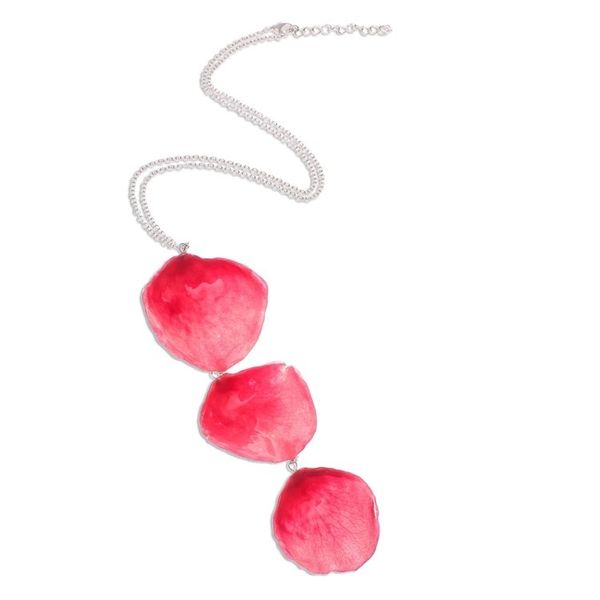 Alternate image for Red Natural Rose Petal Necklace from Thailand Pretty Red Petals
