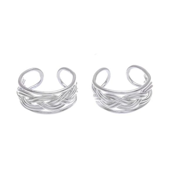Alternate image for Woven Sterling Silver Ear Cuffs Undertow