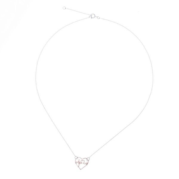 Alternate image for Heartbeat Theme Pendant Necklace Be Still My Heart