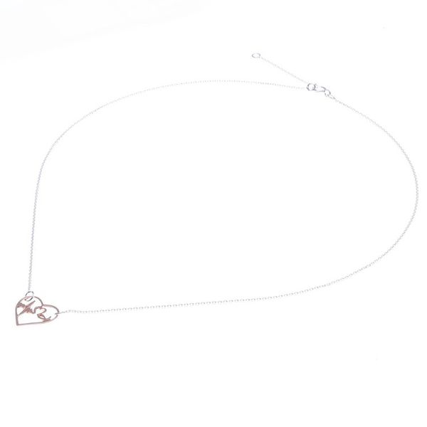 Alternate image for Heartbeat Theme Pendant Necklace Be Still My Heart