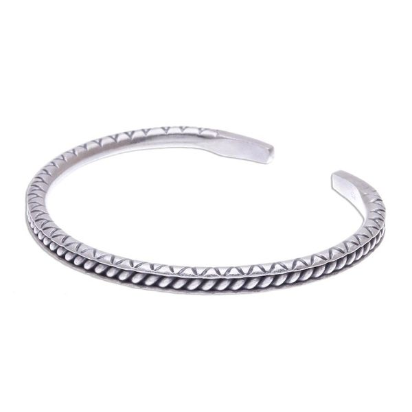 Alternate image for Hill Tribe Style Sterling Silver Cuff Bracelet Hill Tribe Trail