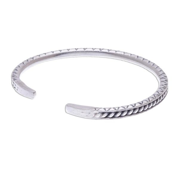 Alternate image for Hill Tribe Style Sterling Silver Cuff Bracelet Hill Tribe Trail
