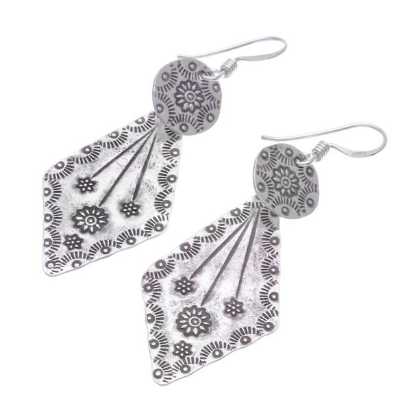 Alternate image for Karen Hill Tribe Style Sterling Silver Earrings Karen Arrow