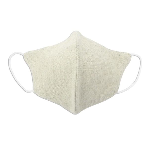 Alternate image for Set of 3 Artisan Crafted Neutral Hemp and Cotton Face Masks Subtle Nature