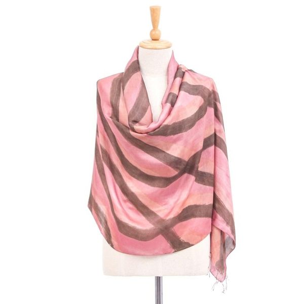 Alternate image for Eco-Friendly Thai Silk Shawl Sweet Vine