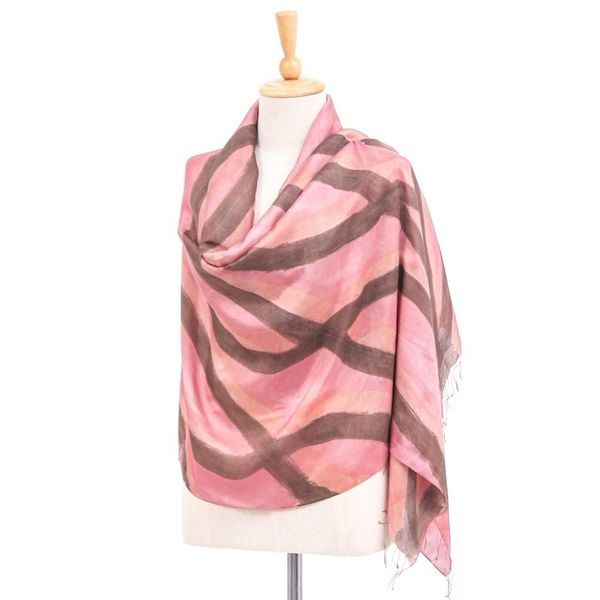 Alternate image for Eco-Friendly Thai Silk Shawl Sweet Vine