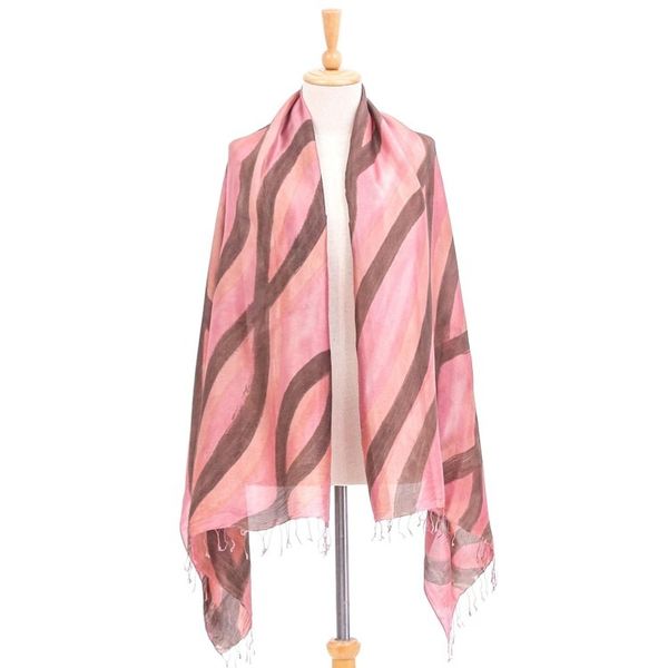 Alternate image for Eco-Friendly Thai Silk Shawl Sweet Vine