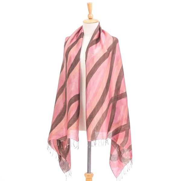 Alternate image for Eco-Friendly Thai Silk Shawl Sweet Vine