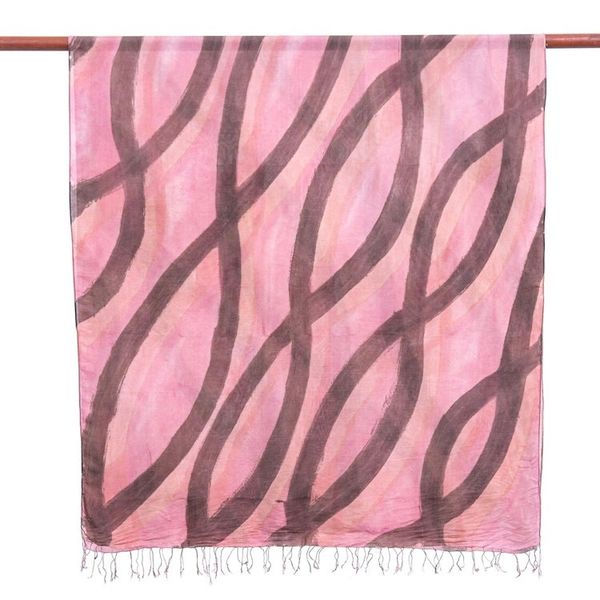 Alternate image for Eco-Friendly Thai Silk Shawl Sweet Vine