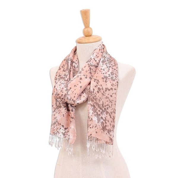 Alternate image for Hand-Painted Speckled Silk Scarf Speckled Lanna