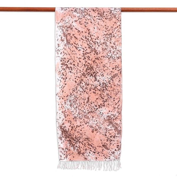 Alternate image for Hand-Painted Speckled Silk Scarf Speckled Lanna