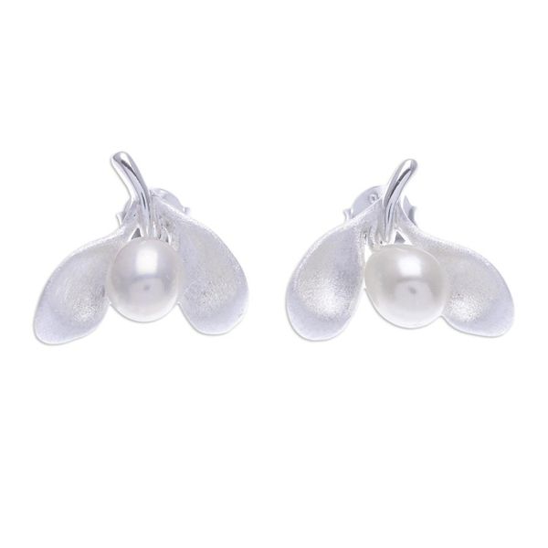 Alternate image for Hand Crafted Cultured Pearl Drop Earrings Fruit Tree