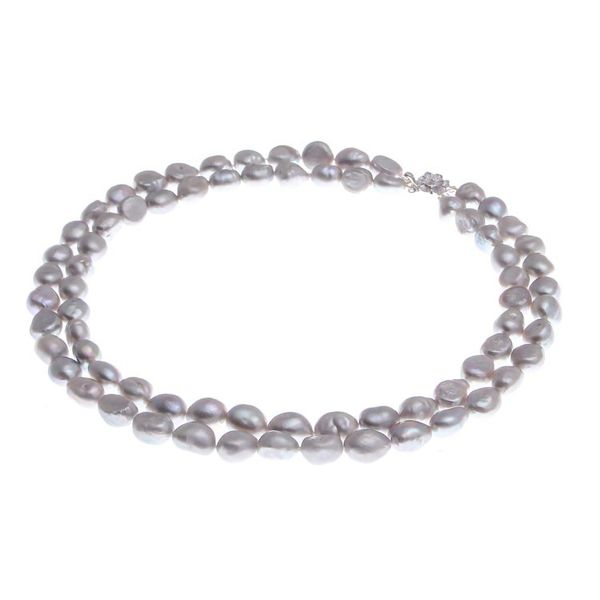 Alternate image for Grey Cultured Pearl and Sterling Silver Necklace Grey Mermaid
