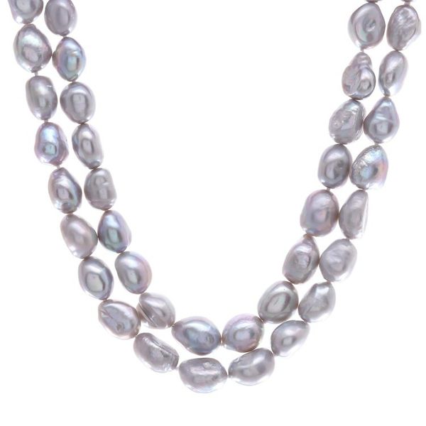 Alternate image for Grey Cultured Pearl and Sterling Silver Necklace Grey Mermaid
