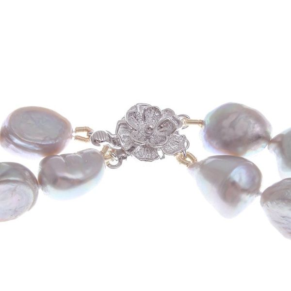 Alternate image for Grey Cultured Pearl and Sterling Silver Necklace Grey Mermaid