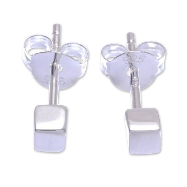 Alternate image for Artisan Crafted Sterling Silver Stud Earrings Set of 3 Subtle Charm