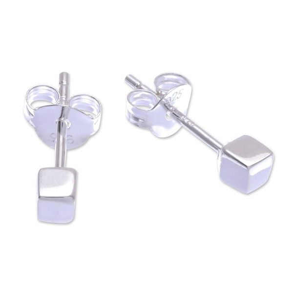 Alternate image for Artisan Crafted Sterling Silver Stud Earrings Set of 3 Subtle Charm