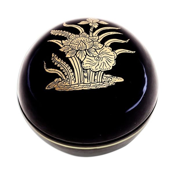 Alternate image for Lacquerware Mango Wood Box from Thailand Lotus Grove