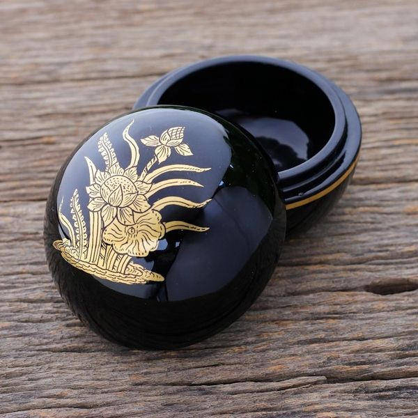 Alternate image for Lacquerware Mango Wood Box from Thailand Lotus Grove
