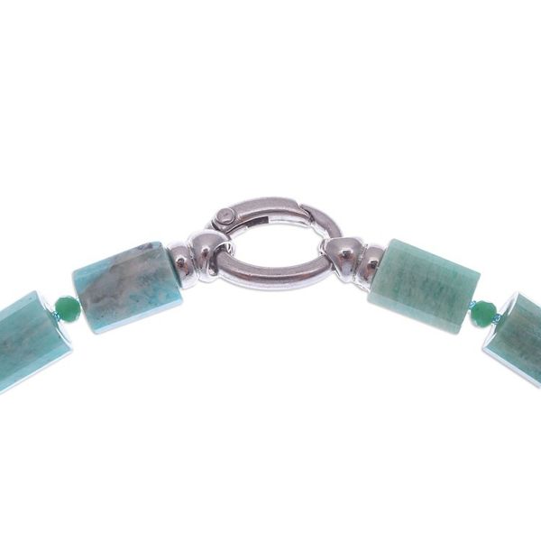 Alternate image for Handcrafted Amazonite Bead Necklace Aqua Sea