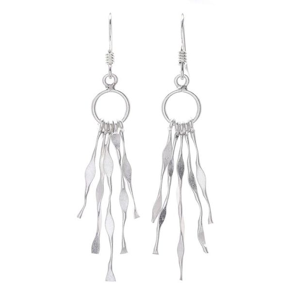 Alternate image for Unique Sterling Silver Dangle Earrings Wisp