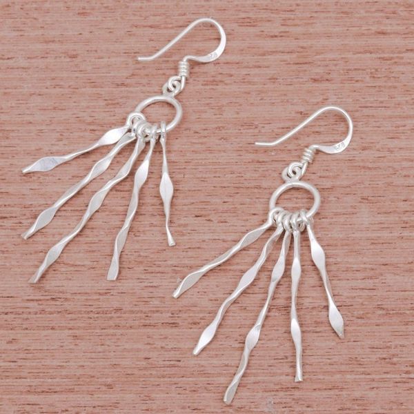 Alternate image for Unique Sterling Silver Dangle Earrings Wisp
