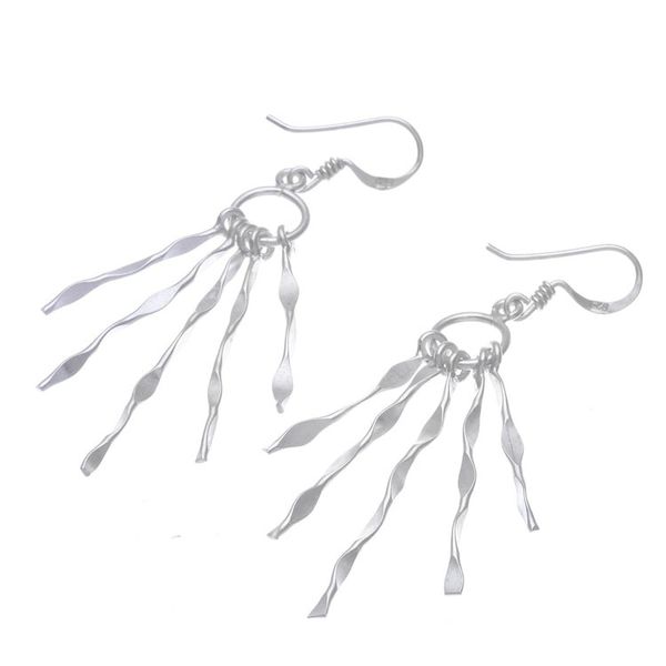Alternate image for Unique Sterling Silver Dangle Earrings Wisp