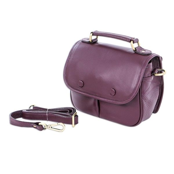 Alternate image for Hand Made Maroon Leather Sling Bag Vineyard Vacation