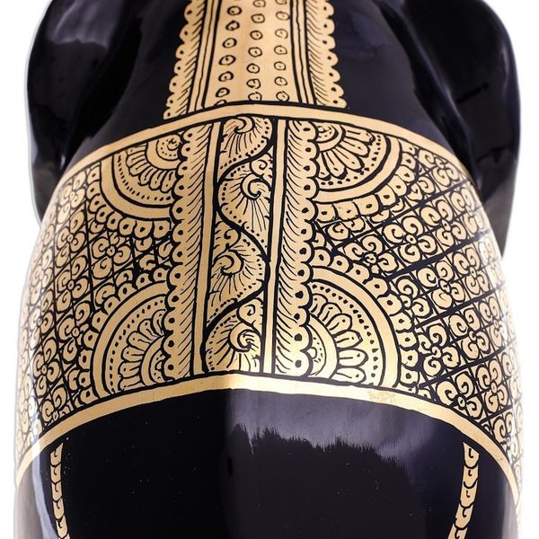 Alternate image for Hand-Painted Lacquerware Elephant Sculpture Elephant Treasure