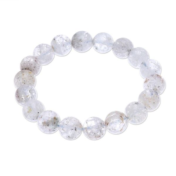 Alternate image for Hand Crafted Quartz Beaded Stretch Bracelet Pure Earth