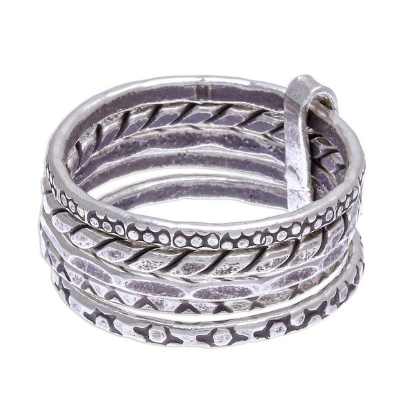Alternate image for Hand Crafted Karen Silver Band Ring On My Mind