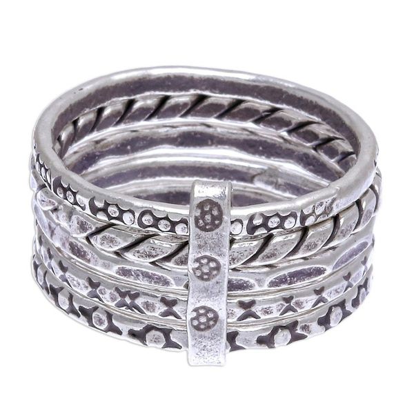 Alternate image for Hand Crafted Karen Silver Band Ring On My Mind