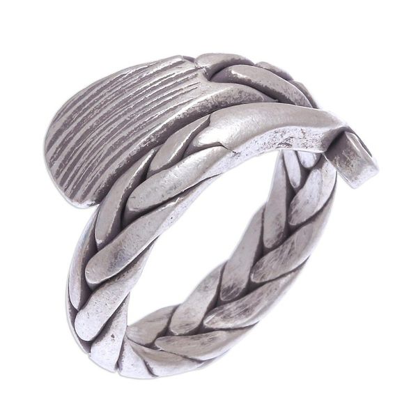 Alternate image for Oxidized Finish Karen Silver Band Ring from Thailand Forever Young