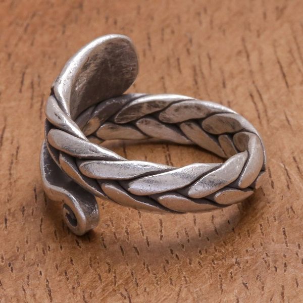 Alternate image for Oxidized Finish Karen Silver Band Ring from Thailand Forever Young