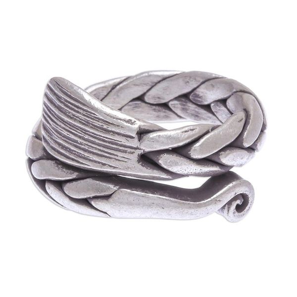 Alternate image for Oxidized Finish Karen Silver Band Ring from Thailand Forever Young