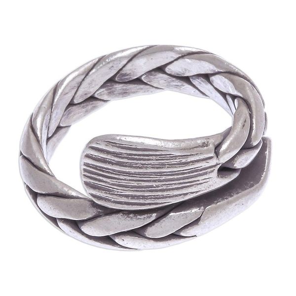 Alternate image for Oxidized Finish Karen Silver Band Ring from Thailand Forever Young